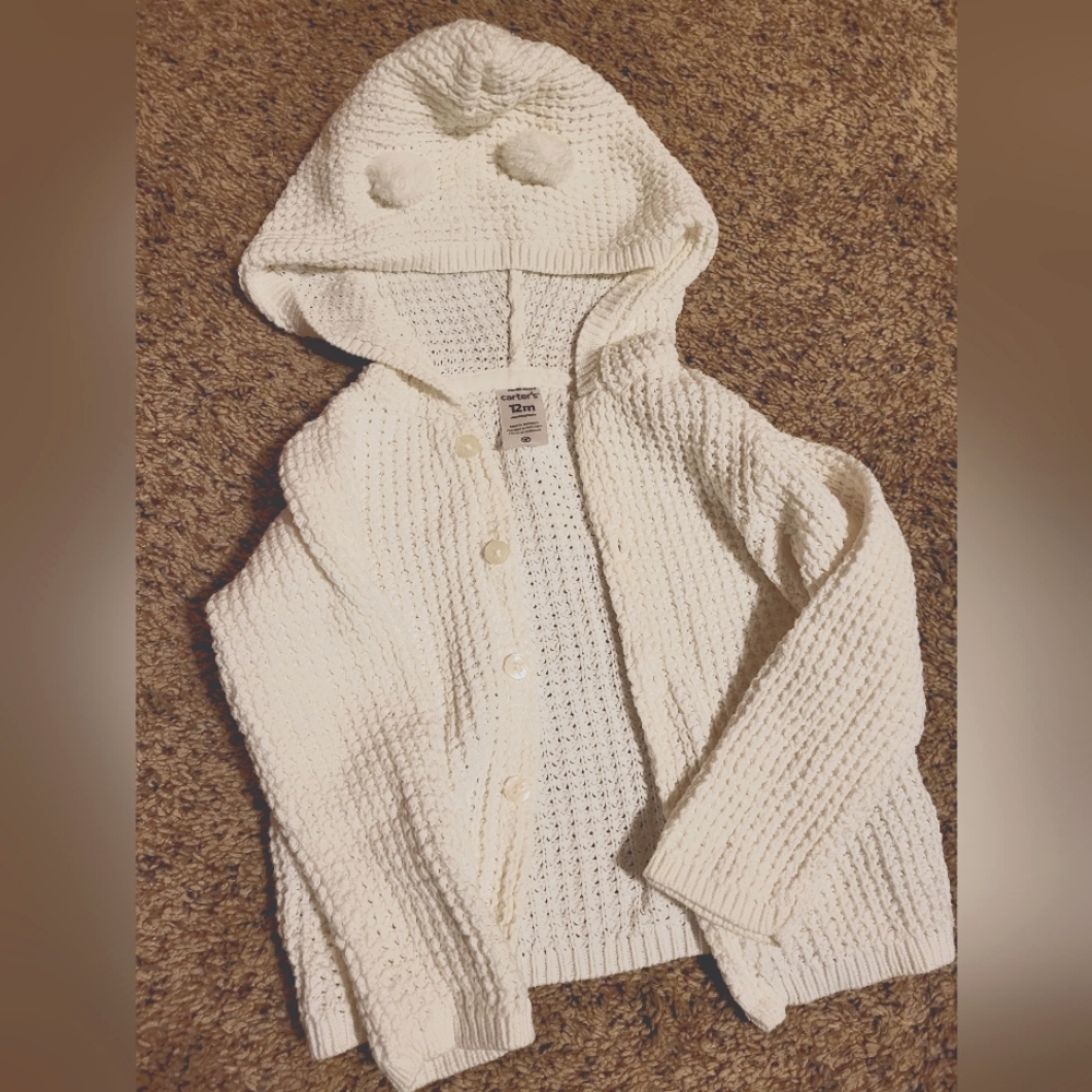 12 Month Button Front Knit Sweater